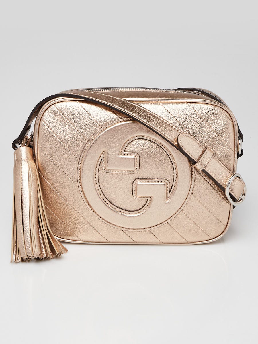 【関税&送料込】Gucci Ivory Leather Small Gucci Blondie Cros Gucci Blondie Small Shoulder Bag White in Leather with Gold