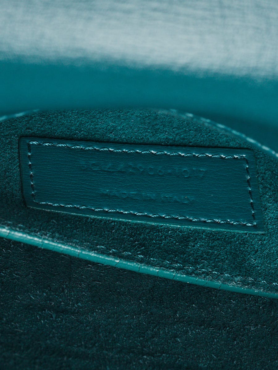 Yves Saint Laurent Teal Leather Medium Sunset Crossbody Bag