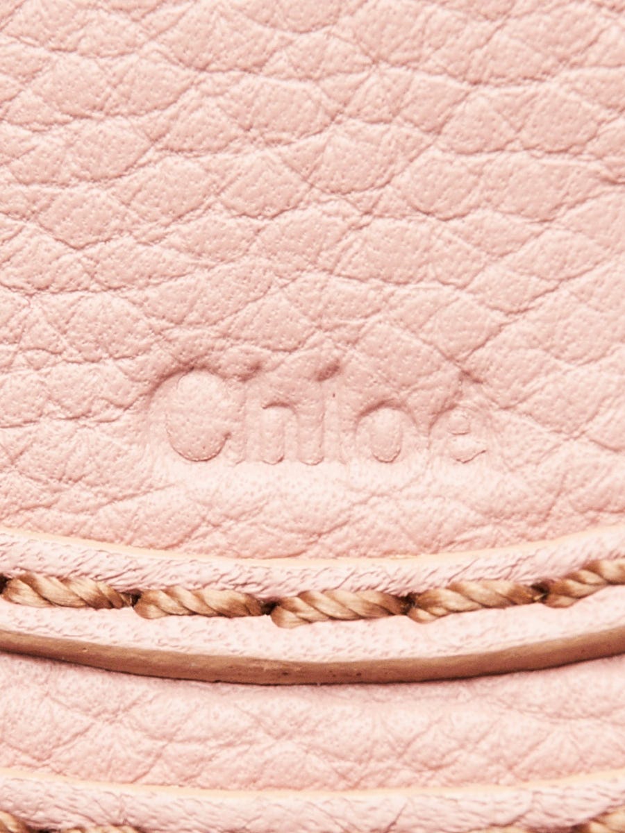 Chloe Light Pink Pebbled Leather Small Marcie Small Crossbody Bag