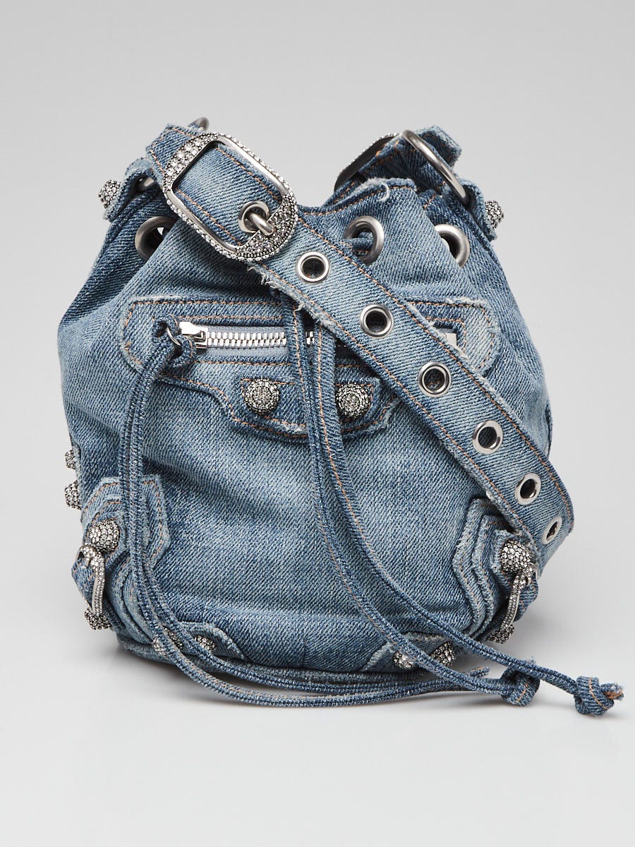 人気TOP Blue Balenciaga Distressed Bucket XS Cagole Le Crystal Denim カードファイト!! ヴァンガード