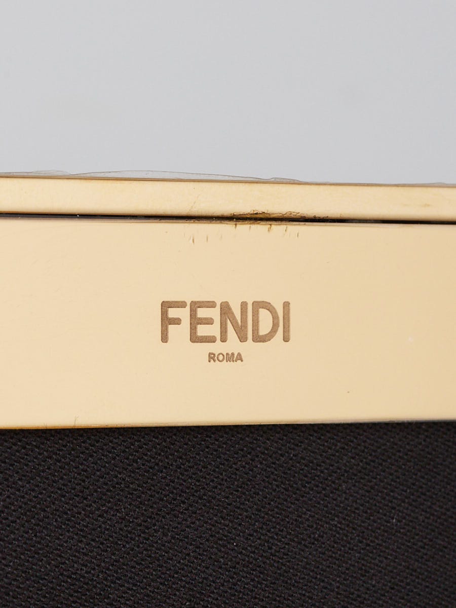 Fendi Natural/White Raffia Chenille/Leather Small First Bag 8BP129