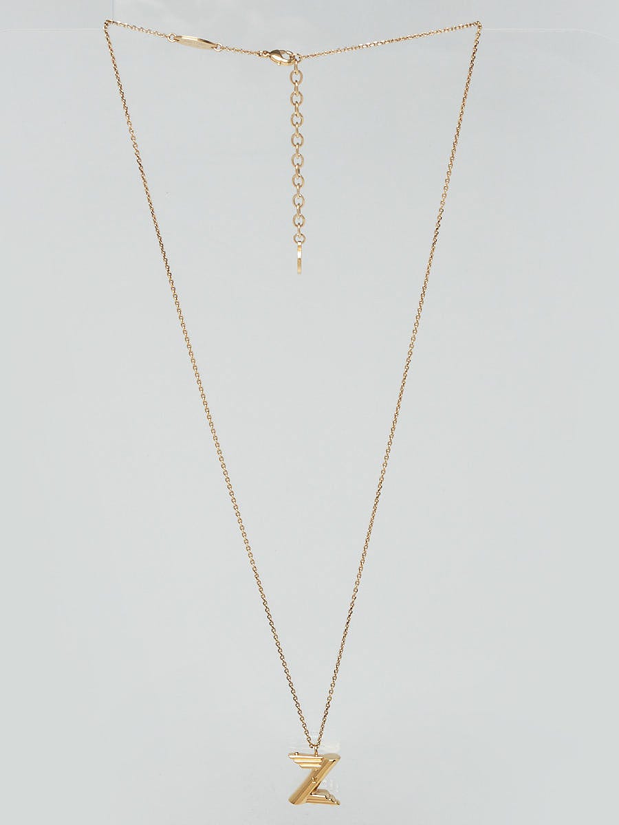Louis Vuitton Goldtone Metal LV and Me Letter Z Necklace