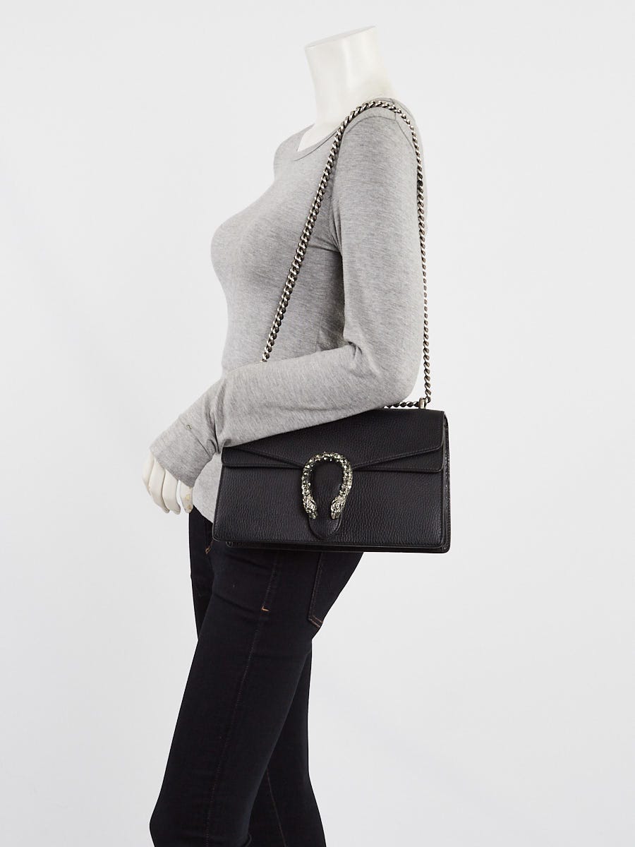 Gucci Black Leather Dionysus Small Shoulder Bag | Yoogi's Closet