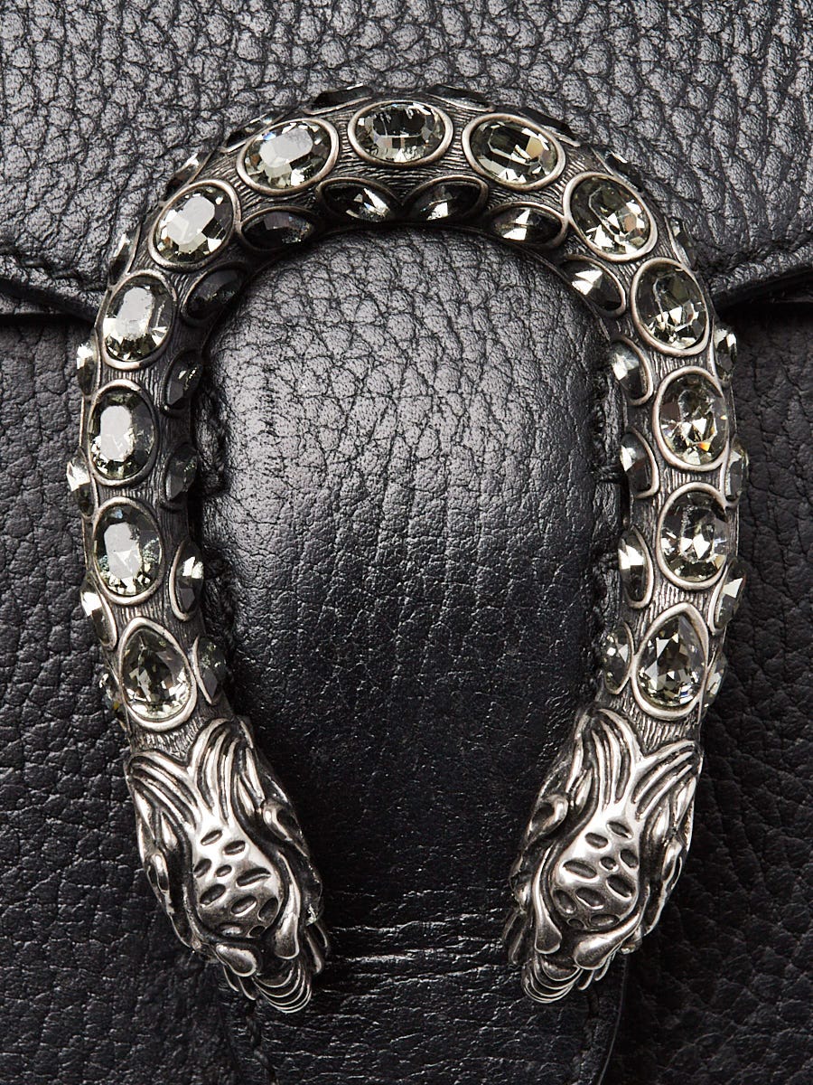 Gucci Black Leather Dionysus Small Shoulder Bag | Yoogi's Closet