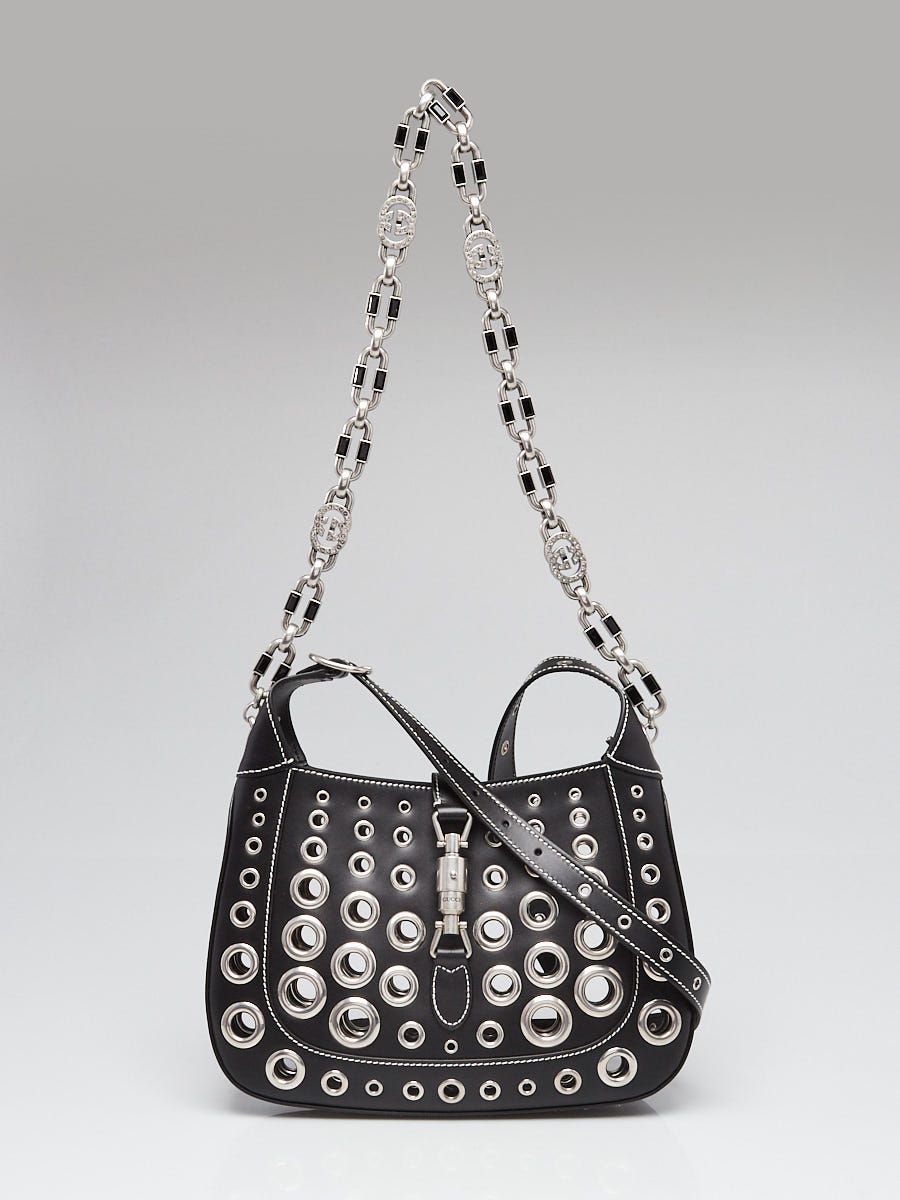 【GUCCI】 black leather jackie shoulder bag （関税送料込） GUCCI Jackie Black Leather and Canvas Shoulder Bag | eBay