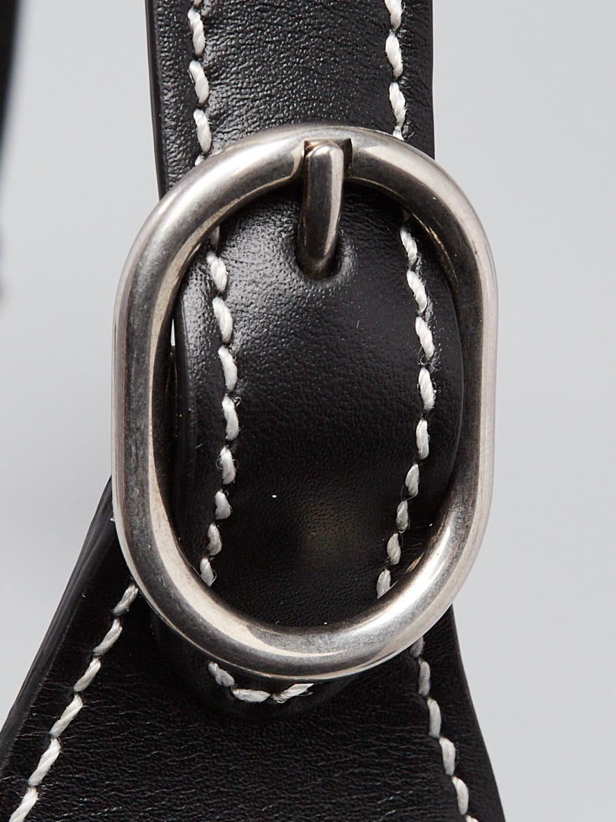 Gucci Black Smooth Leather Ha Ha Ha Jackie 1961 Grommet Shoulder