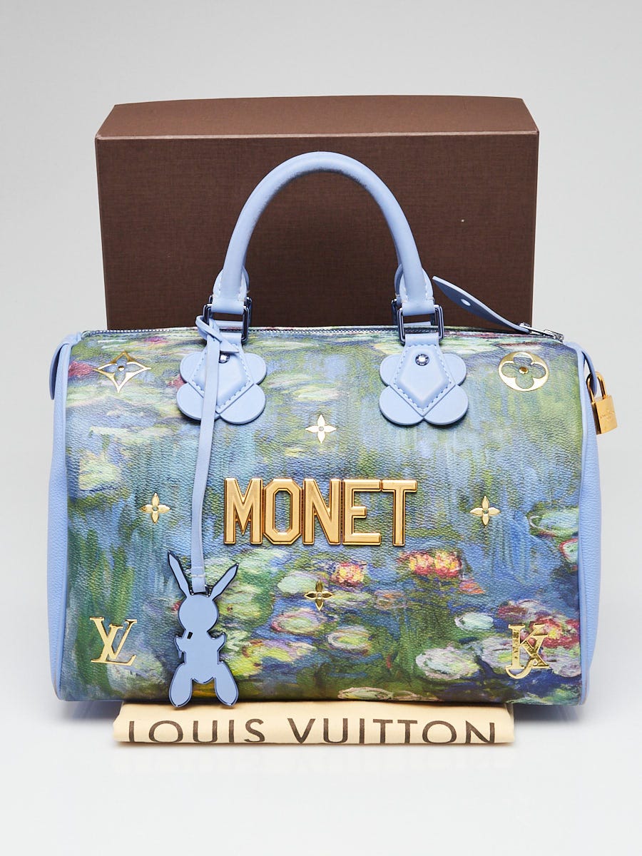 LOUIS VUITTON ルイヴィトン エナメル パテント 水色リボンミュール Louis Vuitton Limited Edition Coated Canvas Jeff Koons Monet Water