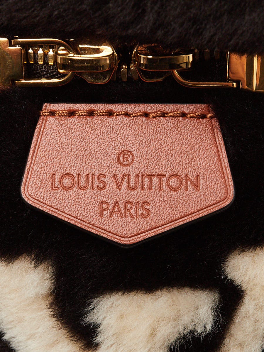 Louis Vuitton Chocolate Creme Giant Monogram Shearling Bumbag