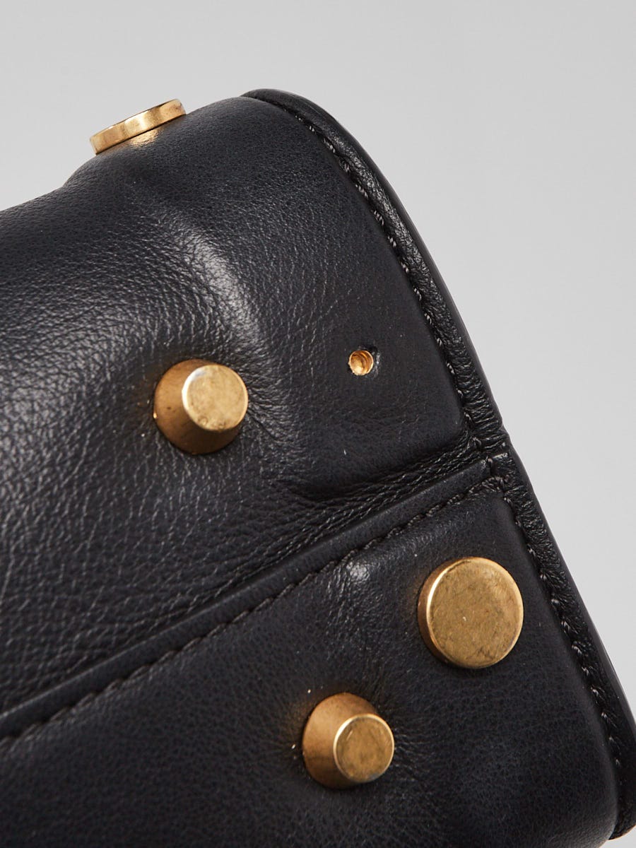 Givenchy Black Studded Calfskin Leather Small Shark Bag