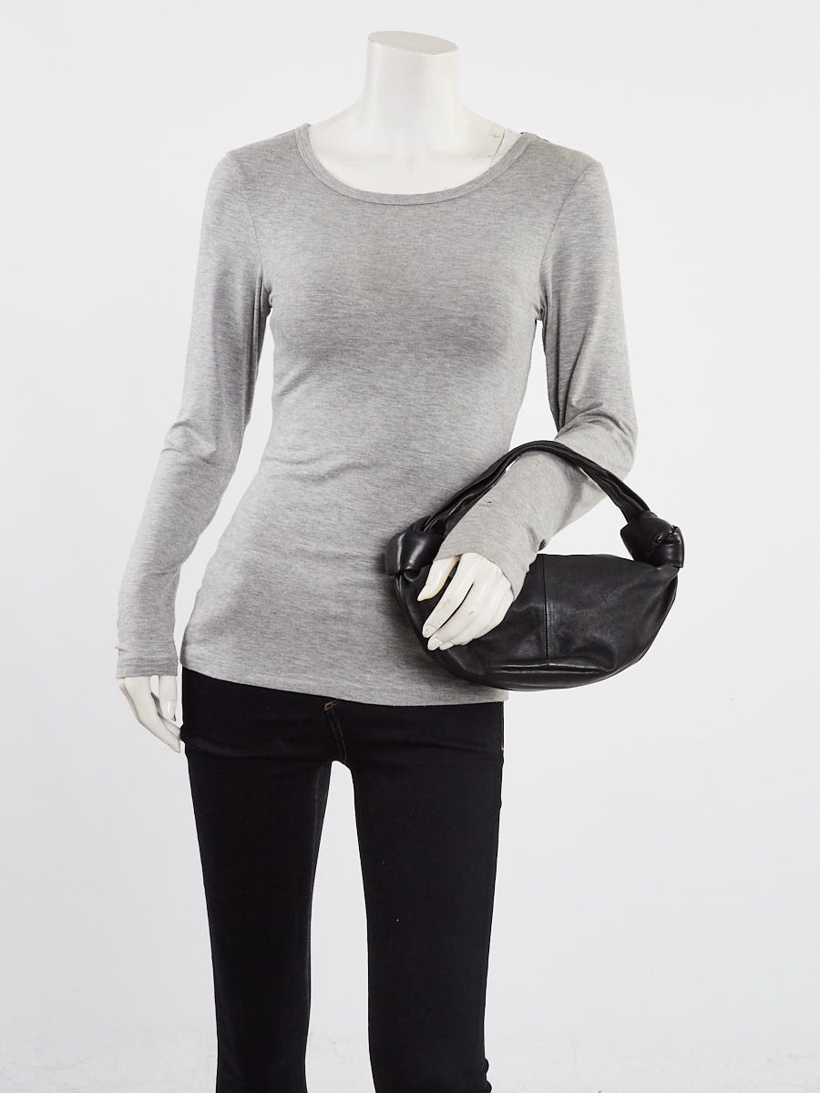 Bottega Veneta Black Leather Double Knot Mini Shoulder Bag Bottega Veneta Black Leather Double Knot Mini Shoulder Bag