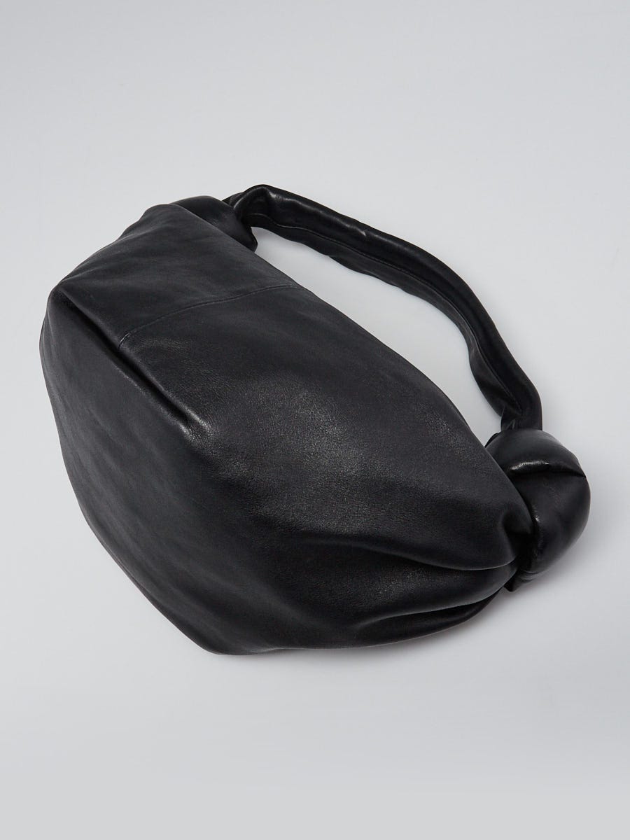 Bottega Veneta Black Leather Double Knot Mini Shoulder Bag