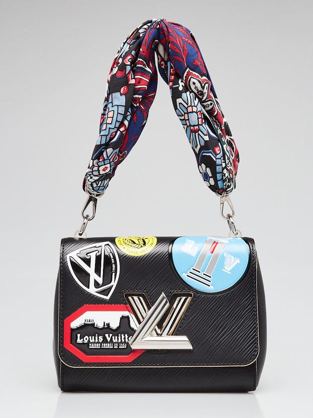 Louis Vuitton Black Epi Leather World Tour Twist PM Bag