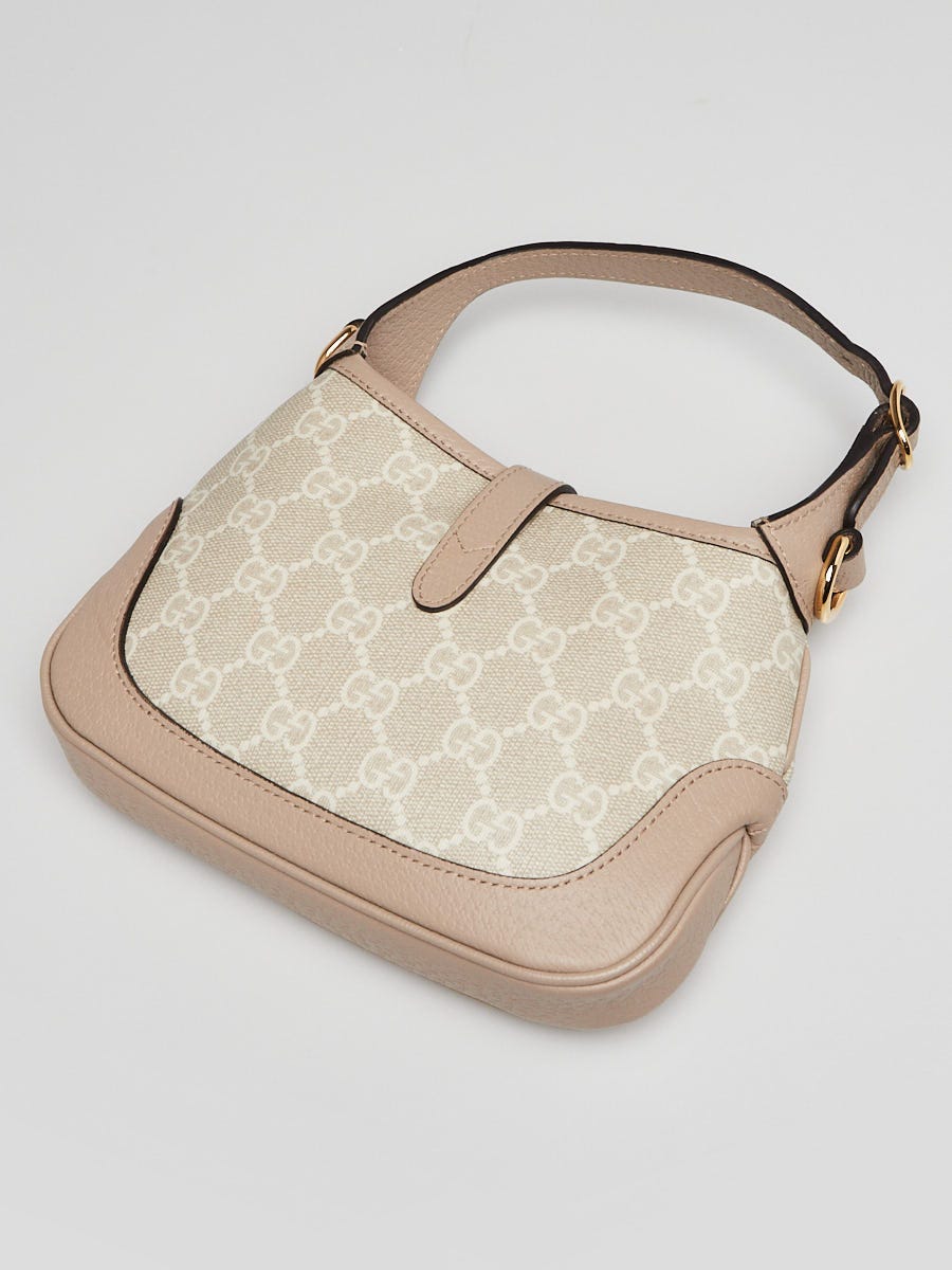 Gucci Beige/White Coated Canvas/Leather 1961 Mini Jackie Bag