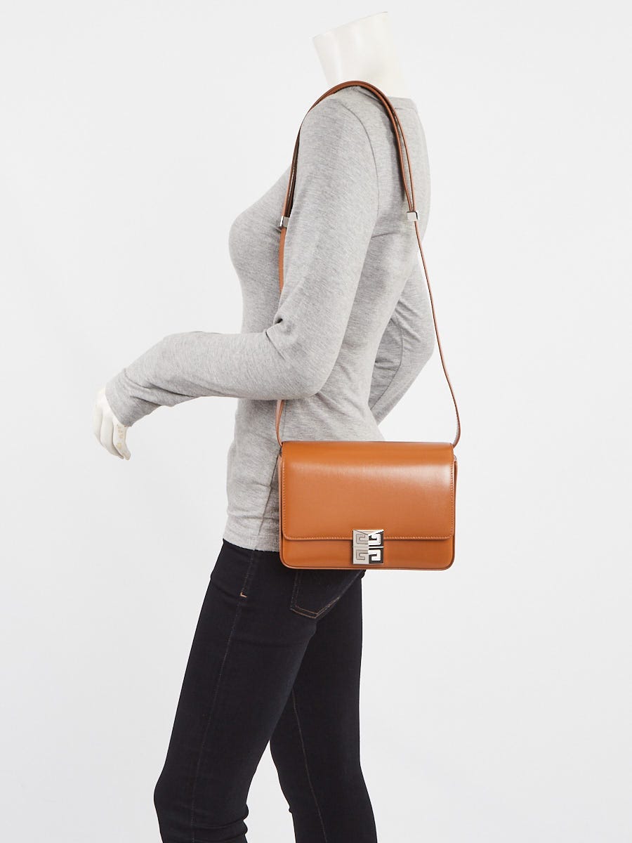 Givenchy Chestnut Smooth Leather 4G Crossbody Bag