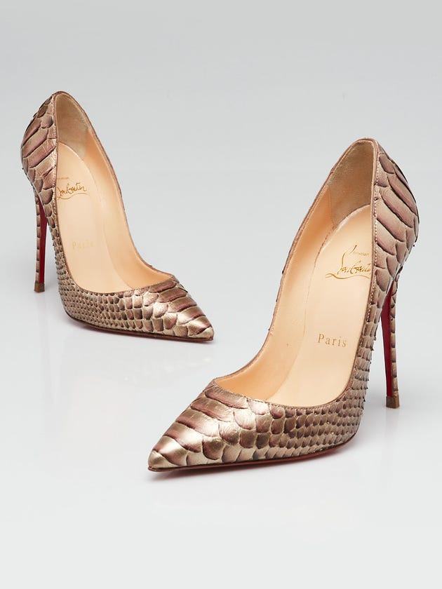 Christian Louboutin Bronze Python So Kate 120 Pumps Size 5.5/36