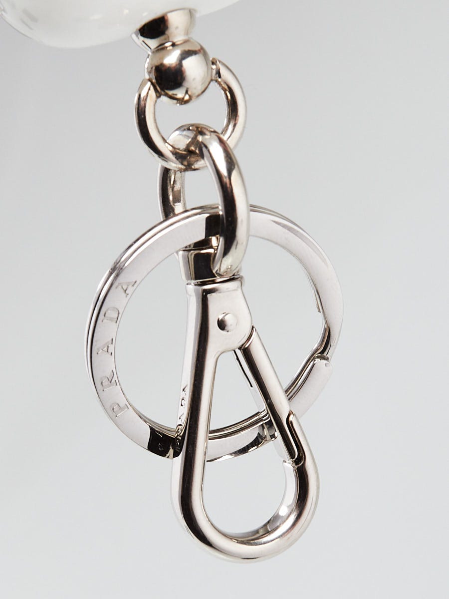 Prada Black Tessuto Re-Nylon and ResinTrick Robot Key and Bag