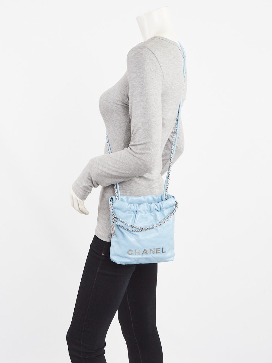 Chanel Blue Quilted Calfskin Leather Chanel 22 Mini Bag | Yoogi's