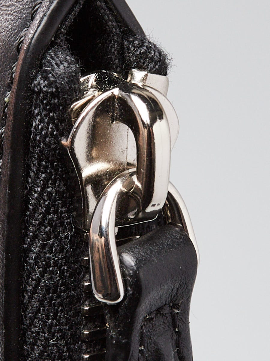 Fendi Black Leather Monster Eyes Clutch Bag 7N0078 | Yoogi's