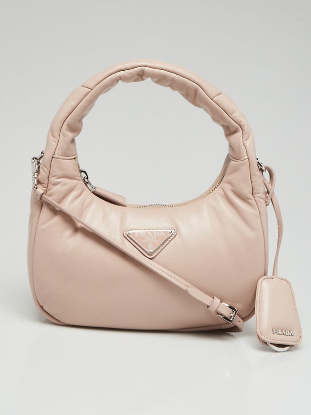 Prada Ninfea Soft Nappa Leather Mini Hobo Bag - 1BA384