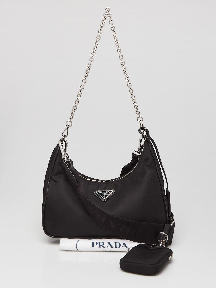 Prada Black Tessuto Nylon 2005 Re-Edition Shoulder Bag Prada Black Tessuto Nylon 2005 Re-Edition Shoulder Bag