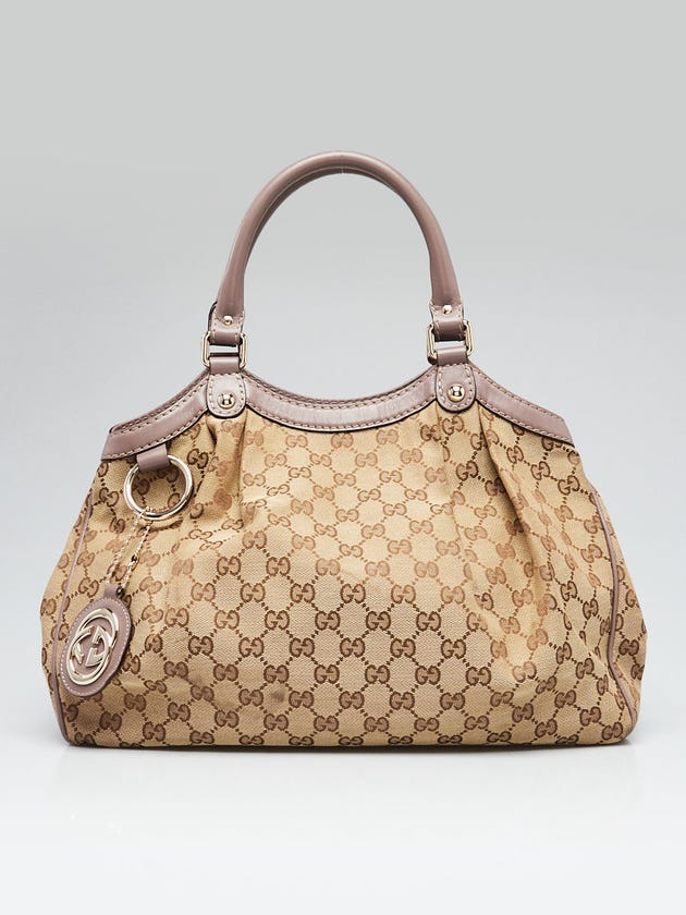 Gucci Beige/Grey GG Canvas Medium Sukey Tote Bag