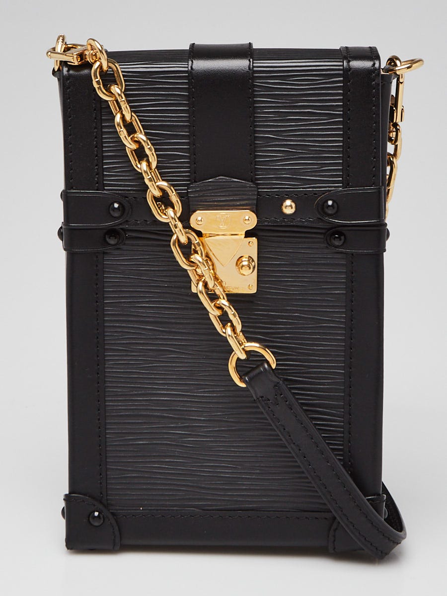 Louis Vuitton Black Epi Leather Vertical Trunk Pochette Bag