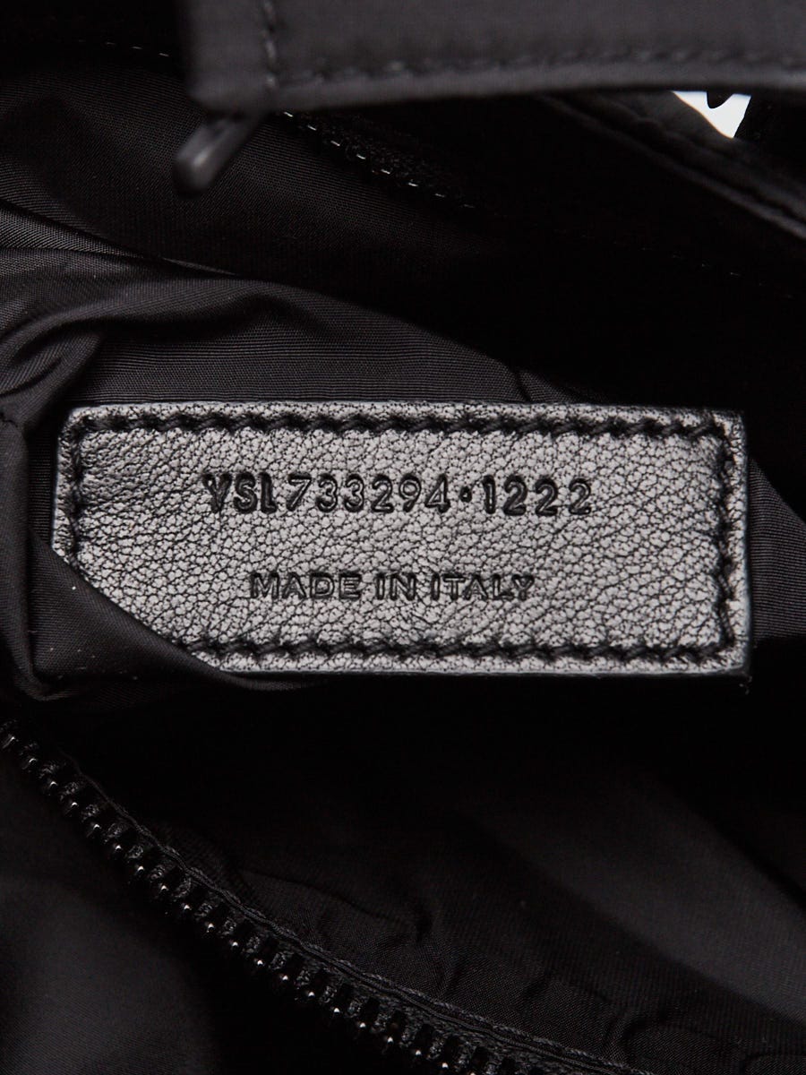 Yves Saint Laurent Black Nylon/Leather Le 5 A 7 Shoulder Bag