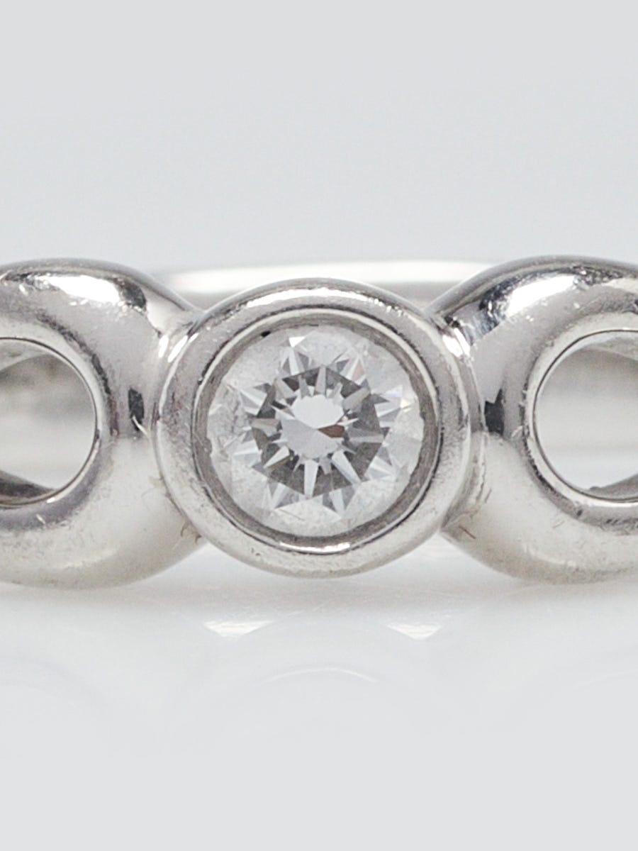 Tiffany & Co. Elsa Peretti Platinum and Diamond Open Tiffany & Co. Elsa Peretti Platinum and Diamond Open