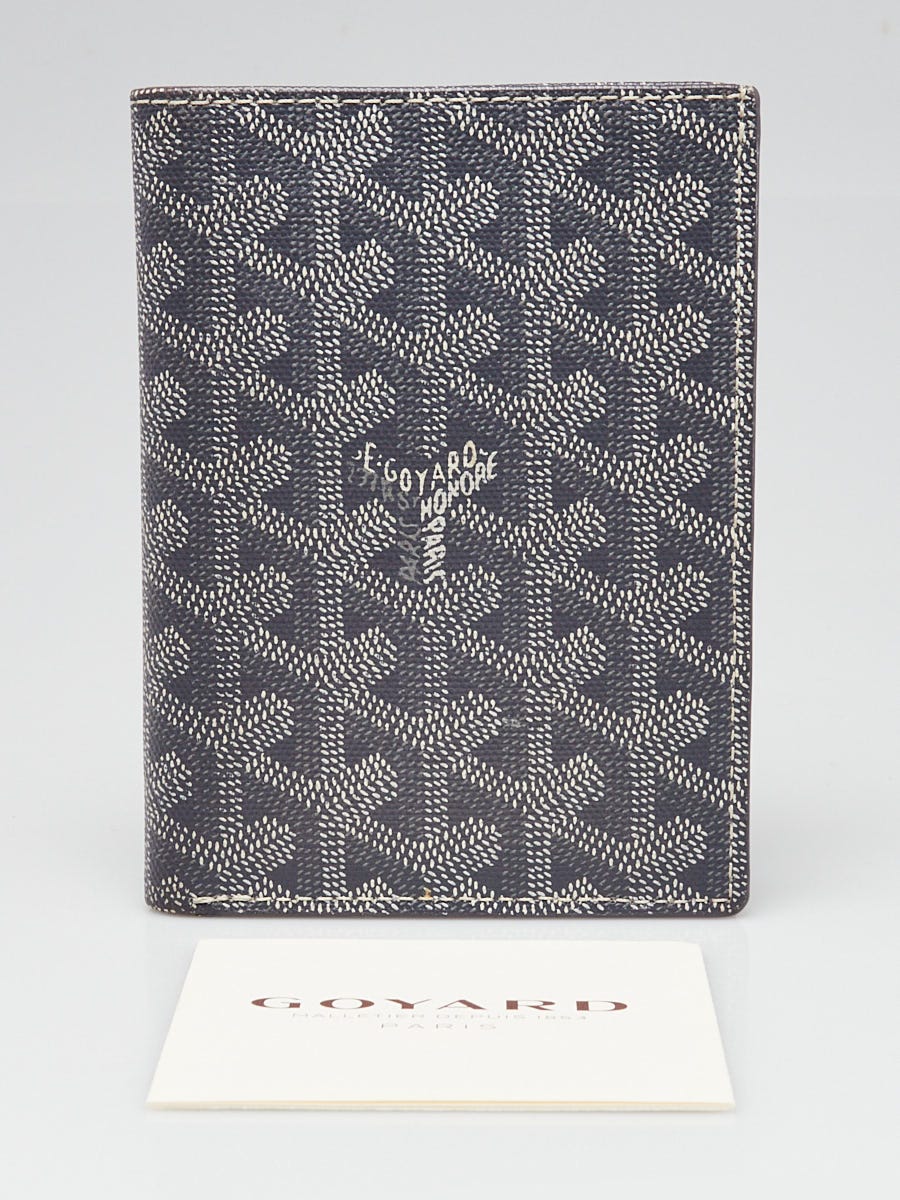 Goyard Sky Blue Chevron Printed Coated Canvas Grenelle Passport