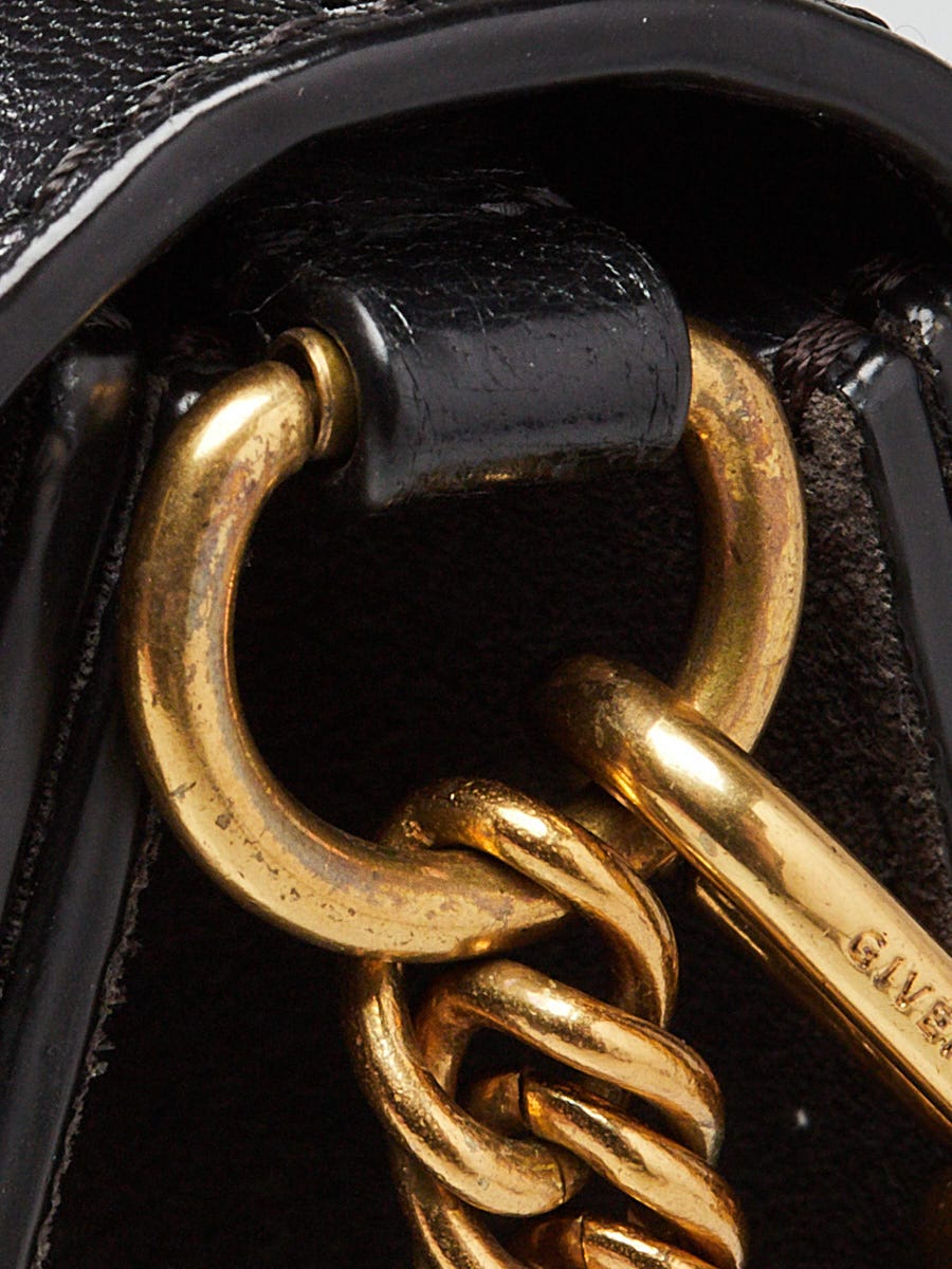 Givenchy Black/Grey Leather/Suede GV3 Small Crossbody Bag