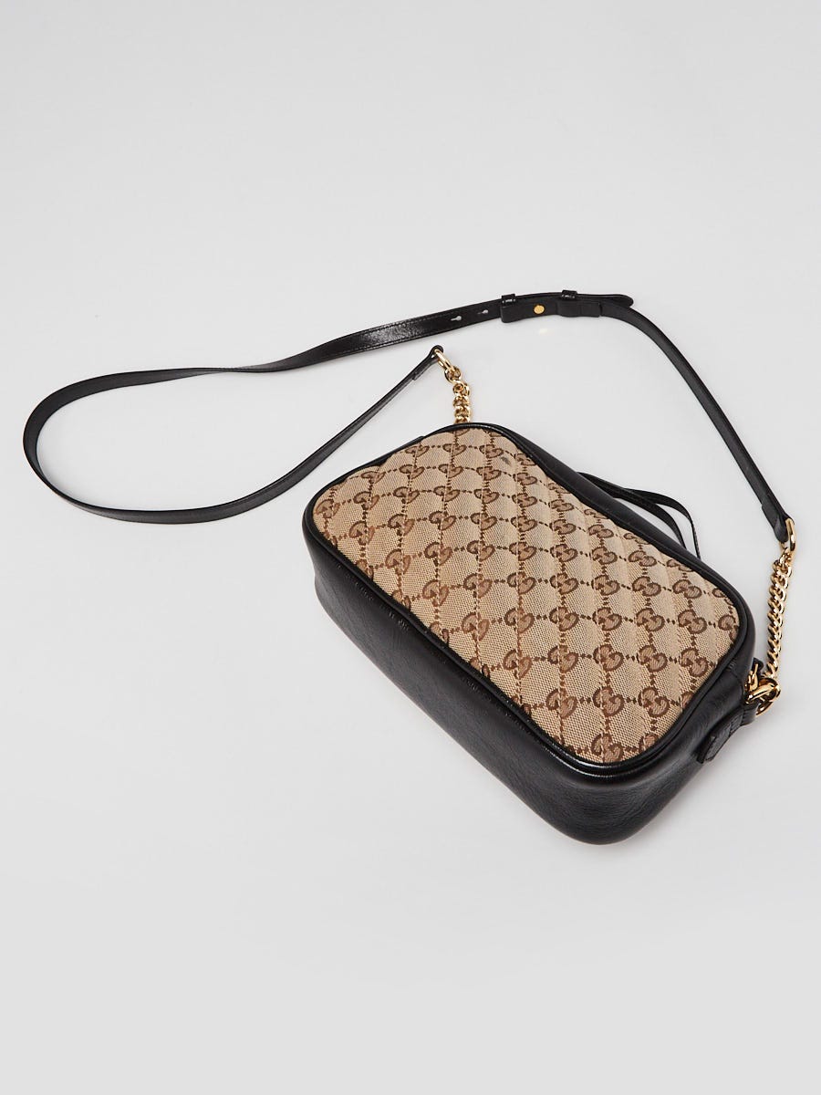 GUCCI かごバッグ ベージュ ブラック Gucci Beige/Ebony GG Canvas Interlocking Medium Boston Bag