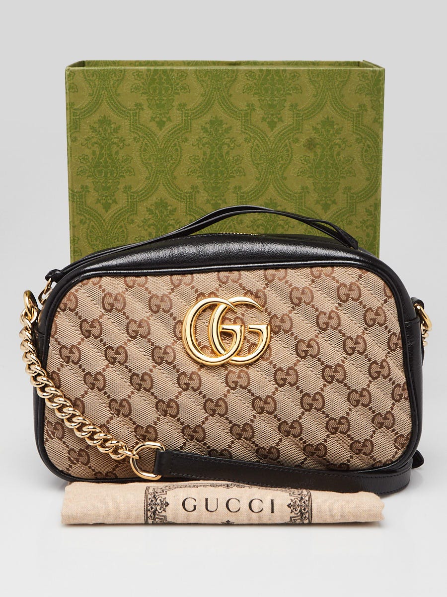 【GUCCI】GG SMALL CAMERA BAG◆702234UM8HG Gucci Beige/Ebony GG Diagonal Quilted Canvas Marmont Small