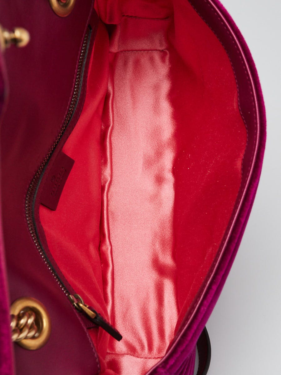 Gucci Purple Velvet GG Marmont Small Metelasse Shoulder Bag Gucci Purple Velvet GG Marmont Small Metelasse Shoulder Bag