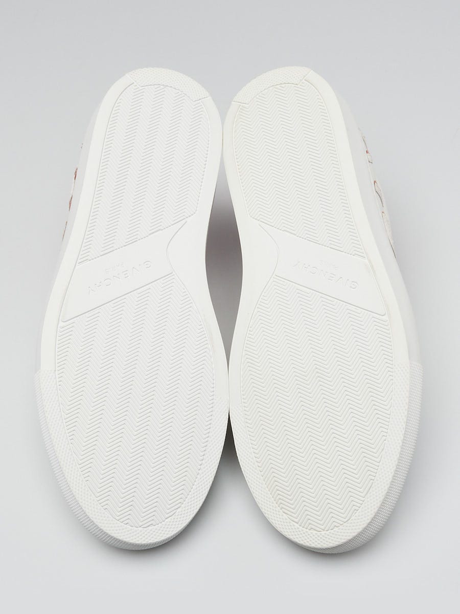 Givenchy White/Salmon Leather Urban Street Sneakers Size 4./35