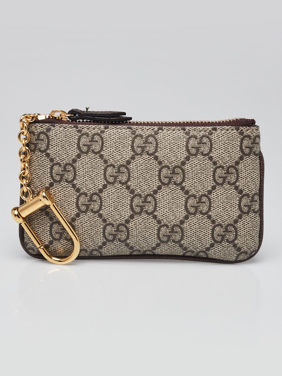 Gucci Beige/Ebony GG Coated Canvas Supreme Key Pouch | Yoogi's Closet Gucci Beige/Ebony GG Coated Canvas Supreme Key Pouch | Yoogi's Closet