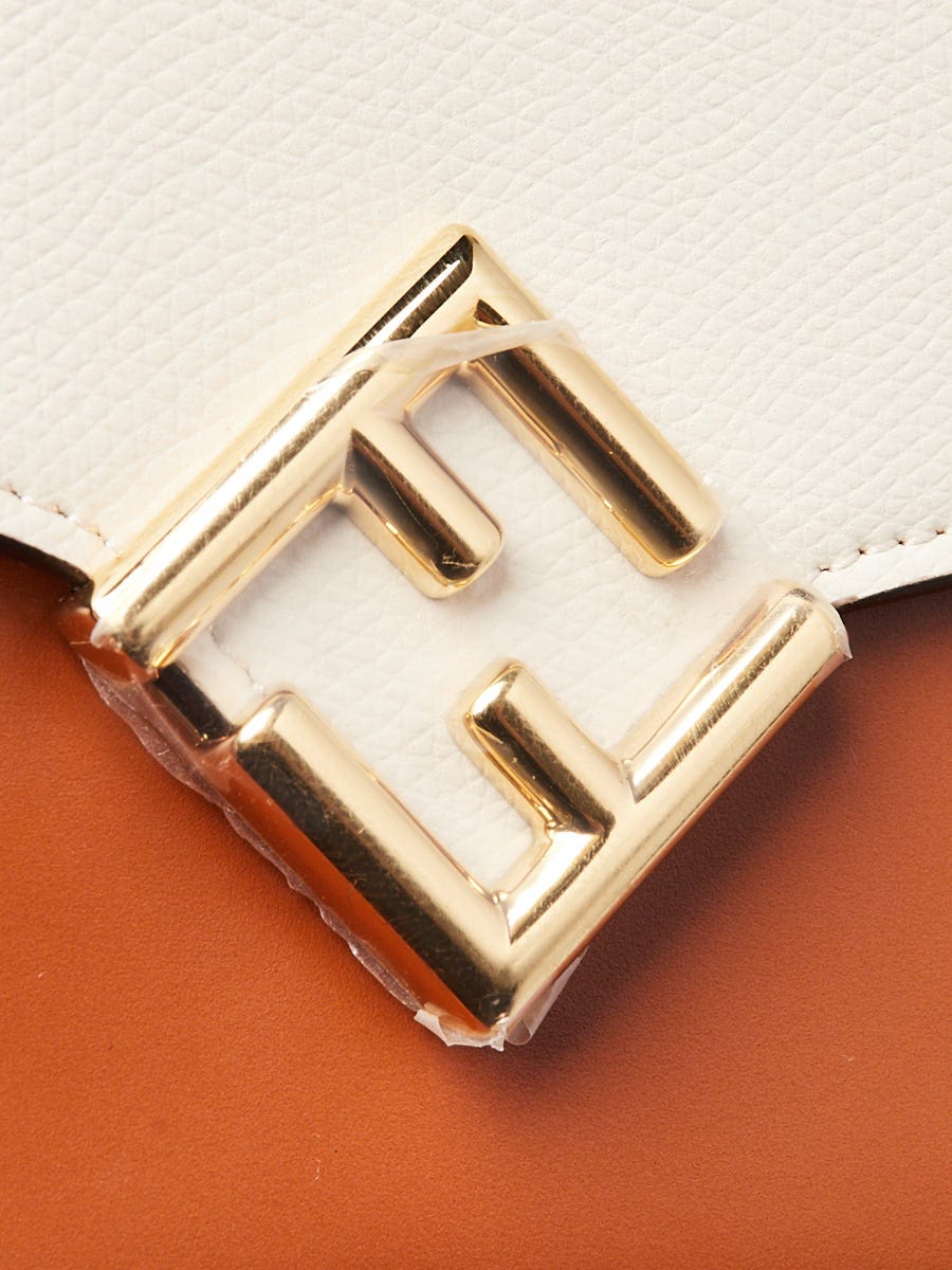 Fendi Brown/White Leather FF Diamonds Continental Wallet On Fendi Brown/White Leather FF Diamonds Continental Wallet On