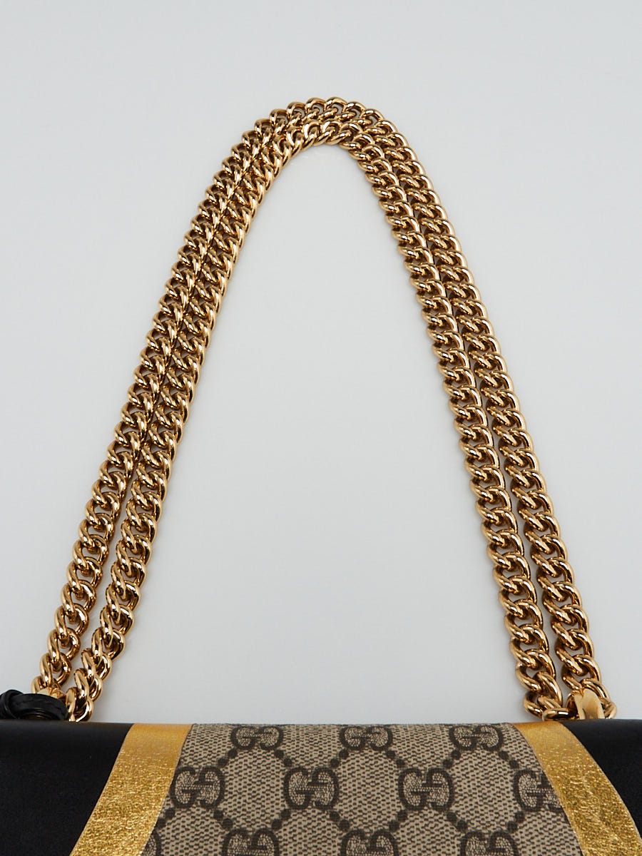 Gucci Beige/Ebony GG Supreme Coated Canvas Padlock Small Shoulder