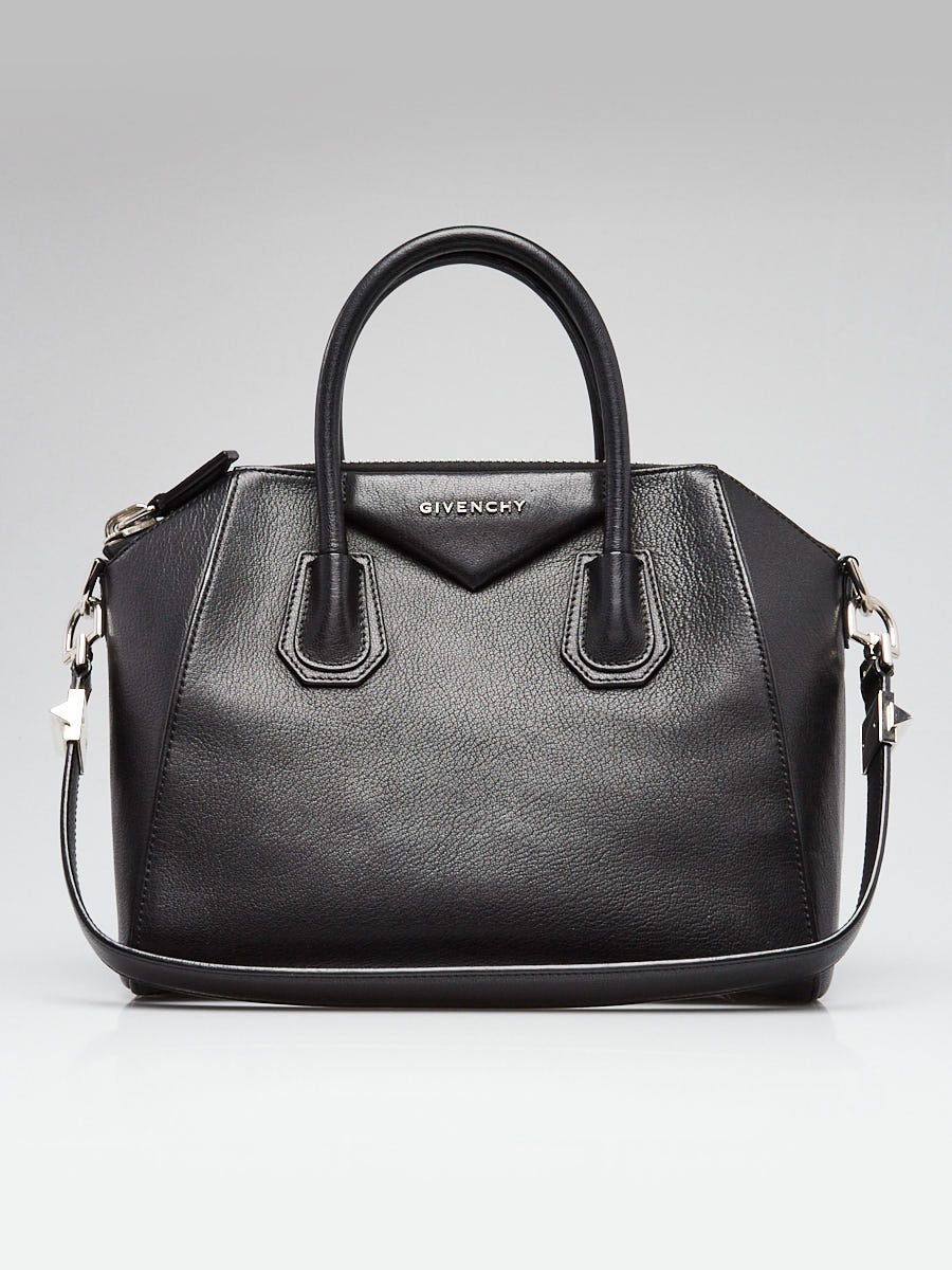 Givenchy Black Sugar Goatskin Leather Small Antigona Bag