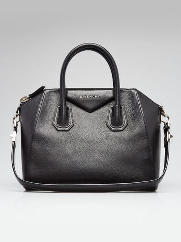 Givenchy Black Sugar Goatskin Leather Small Antigona Bag