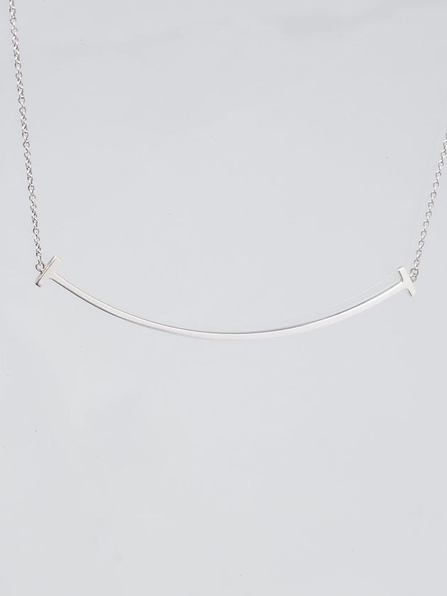 Tiffany & Co. Sterling Silver Tiffany T Smile Large Necklace