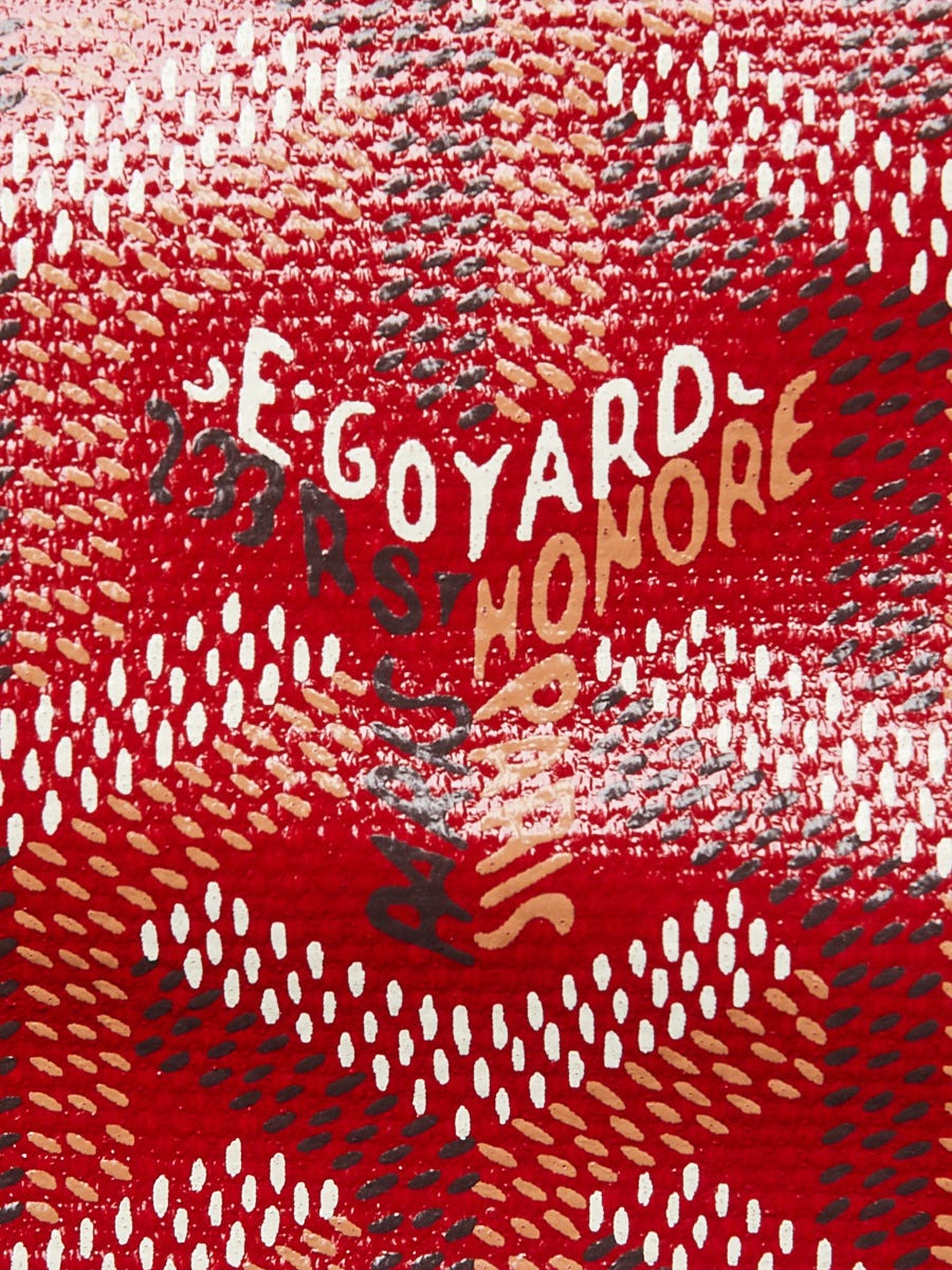Goyard Red Chevron Print Coated Canvas St. Louis PM Tote Bag