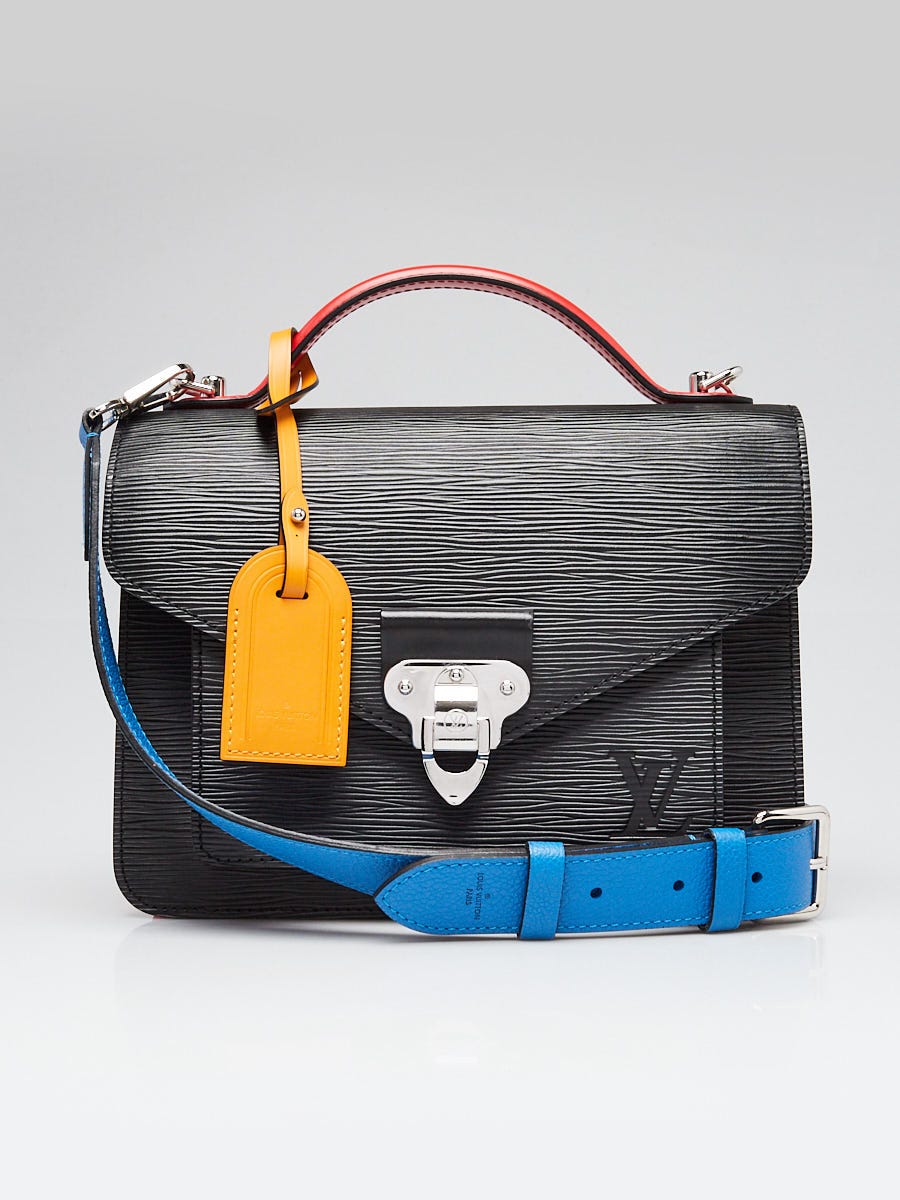 【希少】 LOUIS VUITTON Epi Leather Neo Monceau ハンドバッグ Louis Vuitton Black/Red/Blue Epi Leather Neo Monceau Bag