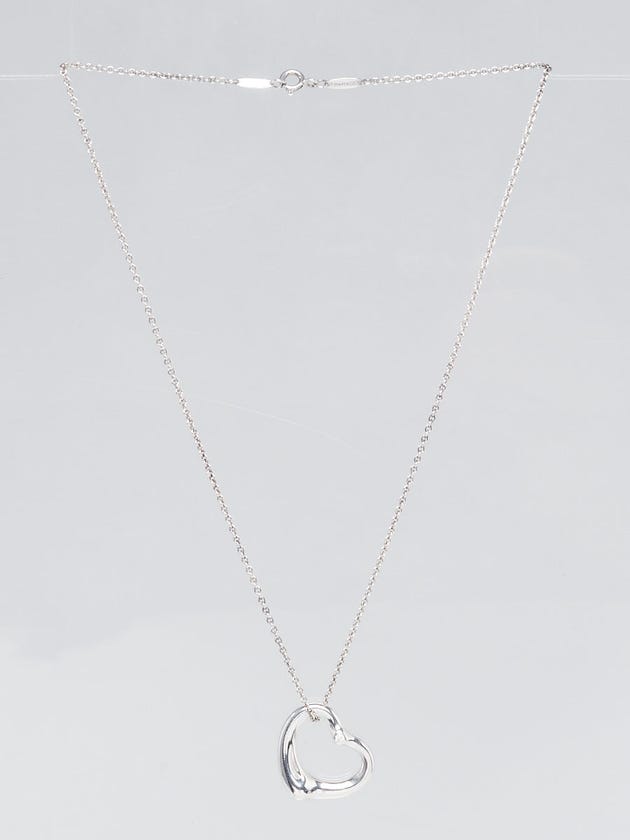 Tiffany
Co. Sterling Silver and Diamond Elsa Peretti Diamond Open Heart Pendant