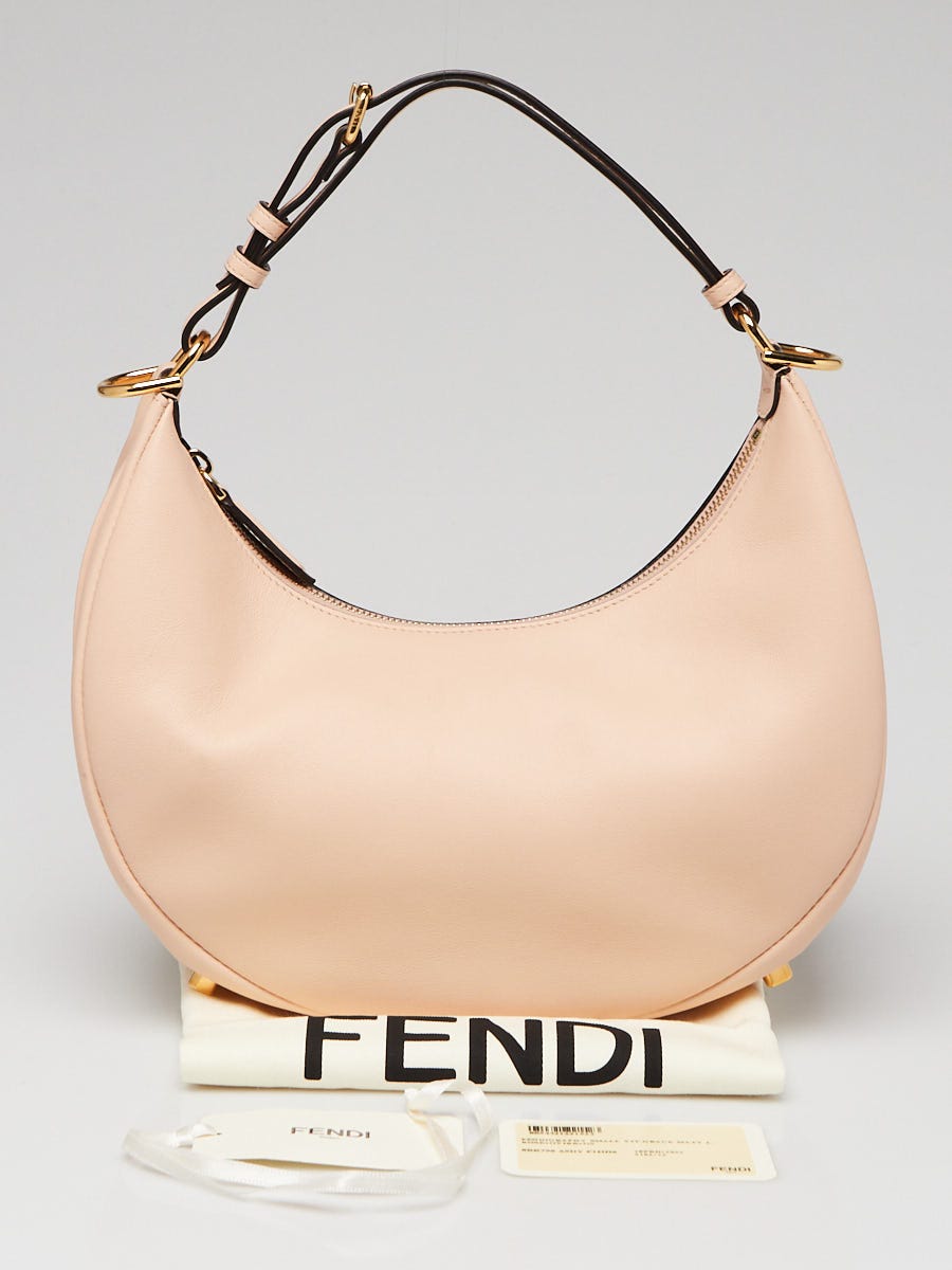 Fendi Light Pink Smooth Calfskin Leather Small Fendigraphy