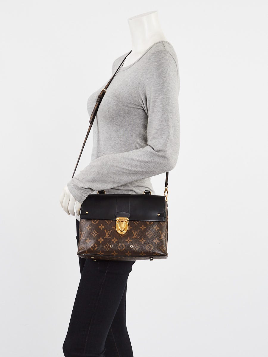 Louis Vuitton Black Monogram Canvas One Handle Flap MM Bag