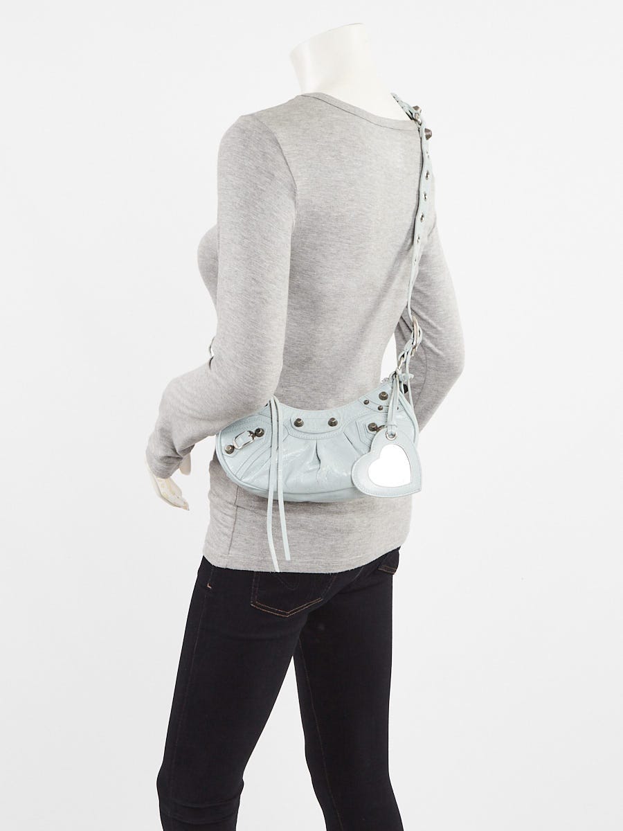 Balenciaga Light Blue Lambskin Leather Le Cagole XS Crossbody Bag