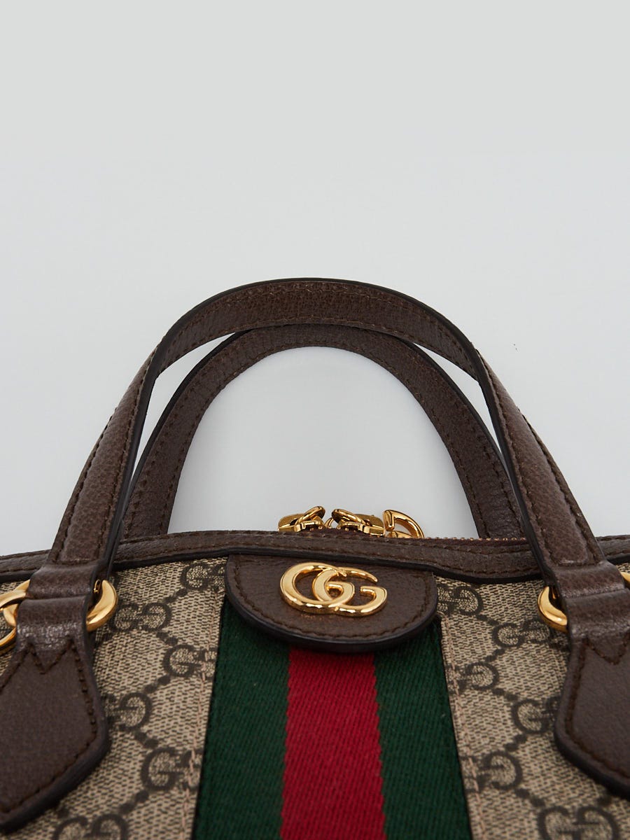 Gucci Beige/Ebony GG Coated Canvas Top Handle Medium Ophidia