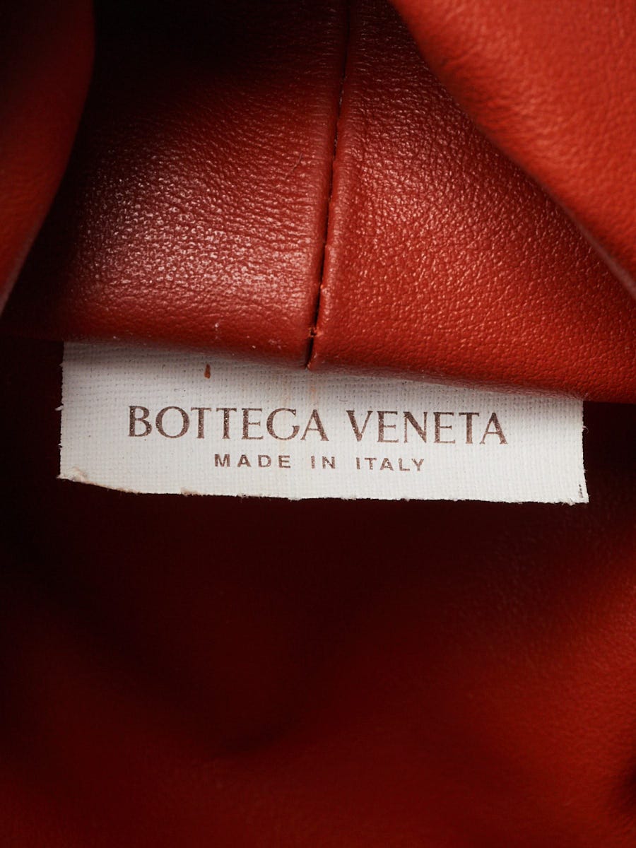 Bottega Veneta Orange Leather Double Knot Mini Shoulder Bag
