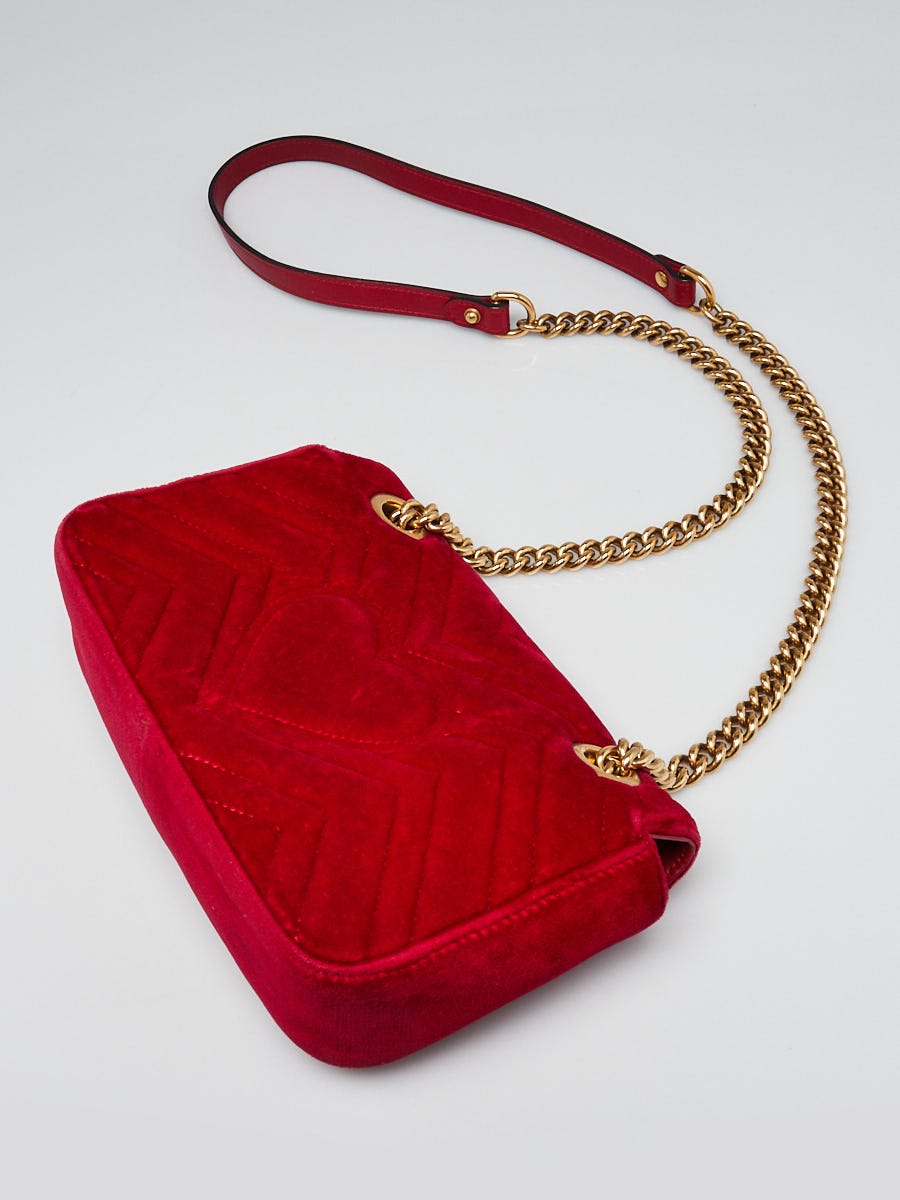 2025春の新作 Velvet Red Gucci GG Bag Shoulder Metelasse Mini Marmont バッグ