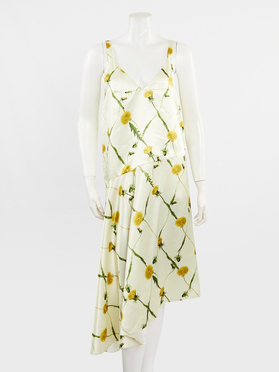 Burberry Sherbet Polyester Silk Floral Print Sleeveless Dress Size 8/42